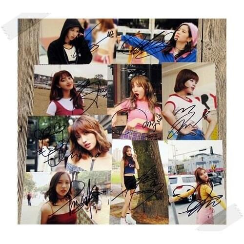 Signed TWICE autographed photo LIKEY Twicetagram 6 inches free shipping 9 photos set K-POP 112017
