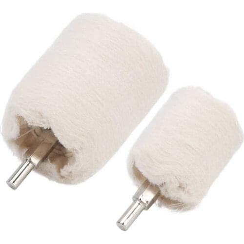 Polishing Wheel Olishing Wheel with Handle White Cloth Polishing Wheel for Drill for Home Cylindrical Cloth Polishing Wheel