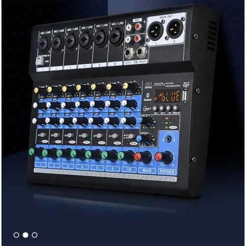 Professional Audio Mixer 8 Channel Mixing Console Mixer Digital DSP Amplifier Studio Sound Board Console