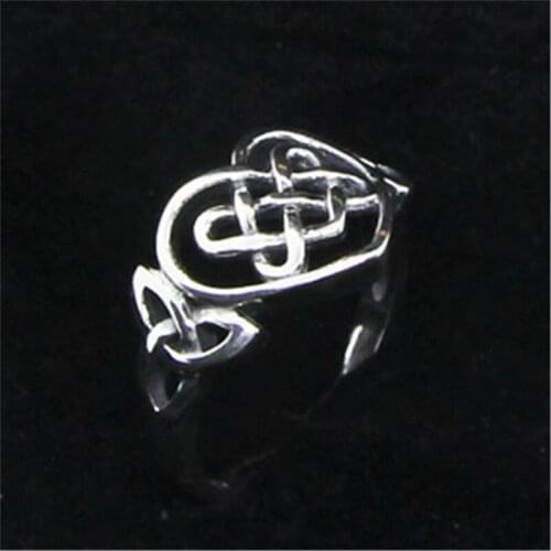 Size 6-10 Dropship 925 Sterling Silver Ring Newest Lady Girls S925 Fashion Lucky Chinese knot Ring