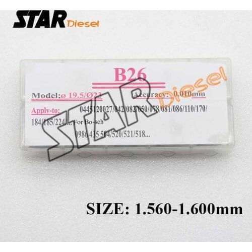 B26 common rail adjustment shim injector lift shim set and CR injectors washer Adjusting washer Size 1.56-1.6mm 50pcs