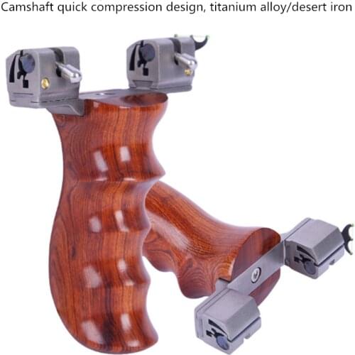 New slingshot titanium alloy hunting slingshot TTF precision camshaft flat rubber band outdoor hunting shooting slingshot 2020