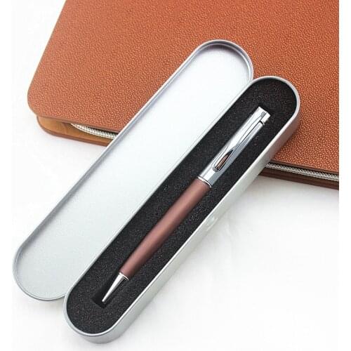 Luxury high quality Stainless steel and wood Business office Medium Nib Ballpoint pen New