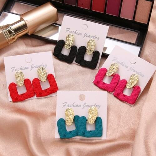 Fashion Statement Earrings Large Geometric Earrings For Women Hanging Dangle Earrings Drop Earrings 2021 Modern Female Jewelry