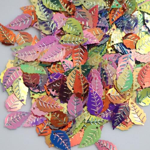 Cute Glitter PVC Leaf Leaves Simple Design 18*10mm for Craft DIY Decoration for Clothes Attached Accessories