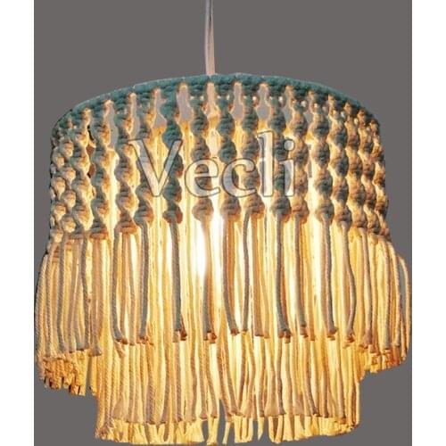 Modern Bohemia Chandelier Light Cotton Rope Table Light Balcony Living Room Pendant Lamp Creative Hanging Lamp