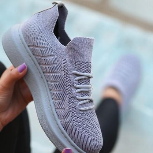 Tonar Fidox Gray Knitwear Lace-Up Sports Shoes New Season Convenient Seasonal Style Sneaker