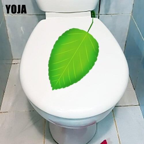 YOJA 13*22.4CM Green Eucalyptus Fresh WC Toilet Sticker Kids Room Wall Decor Decal T1-1093
