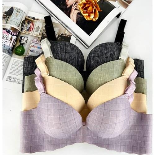 Womens Multi-color One Piece Seamless Underwear Bra Comfortable Gathering