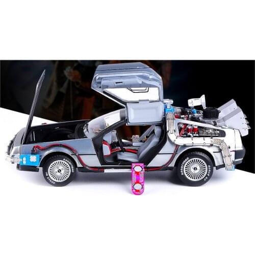 1/18 Scale Fine Collection Edition returns to the future simulation die-cast alloy car model vehicle toy collection gift display