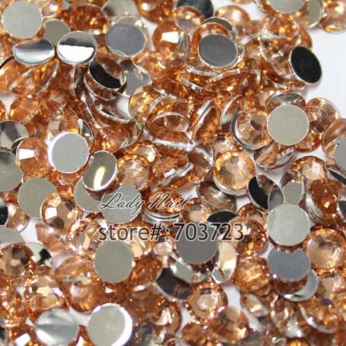 1000Pcs/Bag ss16 4mm Acrylic Nail Art Glitter Rhinestones Nail Tools DIY Decoration not hotfix Champagne N07