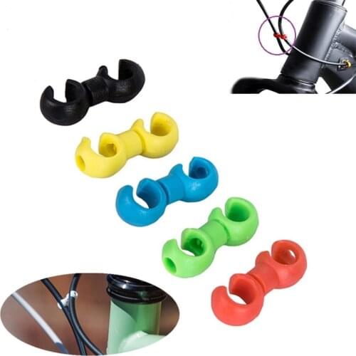 20pcs/Lot Mountain MTB Bicycle Brake Line Buckle S - type Fixed Bicycle Line Buckle Rotated Clip