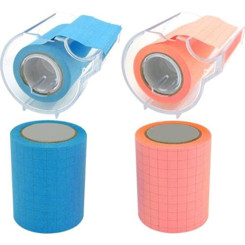 4A Roll Sticky Notes,Full Adhesive,Width x Length 2 x 315 Inches,Neon Blue and Pink,Grid,Self-Stick Notes,4A PSS 9-1 Grid-NBNPx2