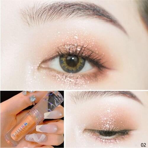 6 Color Diamond Eye Shadow Nude Metal Shimmer Glow Glitter Single Liquid Eyeshadow Makeup Pigment Accessorices Beauty Cosmetics