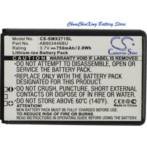 Cameron Sino 750mAh Battery AB803446BU for Samsung B2710 Solid, GT-B2710, xcover 271