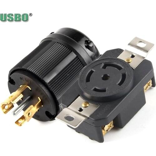 America UL NEMA L21-30P L21-30R US 30A wired industry Assembled connector 4P male female Receptacle Twist Locking plug socket