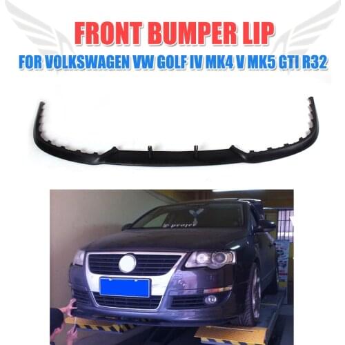 Auto Front Bumper Lip Apron Spoiler Unpainted PU Fit for VW Golf 4 IV MK4 V MK5 GT GTI R32 Car Styling