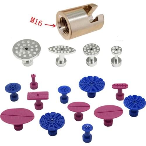 Car Aluminum Alloy Dent Repair Puller Head Adapter Screw Tips For Slide Hammer And Pulling Tab M16 Glue Tabs