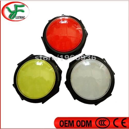 Free shipping 100mm LED illuminated push button switch /Round pushbutton for one touch game/western cow boy slot game machine