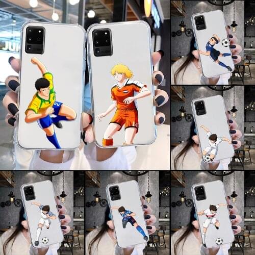 Anime Captain Tsubasa Phone Case For Samsung Galaxy Note 4 8 9 10 20 S8 S9 S10 S10E S20 Plus UITRA Ultra transparent silicone