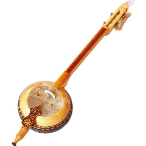 Turkish Pyrogravure Made Quality Wooden Kemane W/ A Bow - Bag