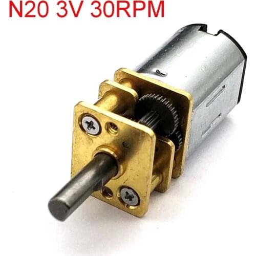 N20 Micro Metal Gear Motor Electric Gear Box 6V 60RPM/100RPM/200RPM DC 3V 30rpm 3MM Shaft Diameter