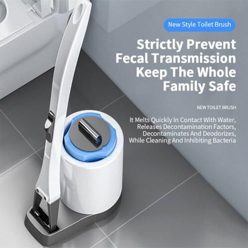 Toilet Brush Without Dead Angle Cleaning Toilet Brush Disposable Household Long Handle Cleaner Tools Home Bathroom Accessories