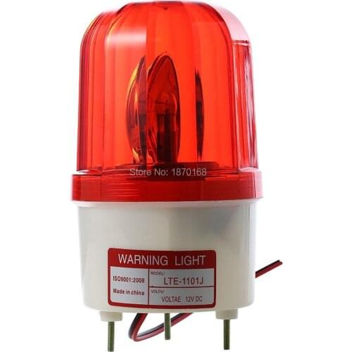 LTE-1101J AC 220V AC110V DC12V DC24V Flash Siren Emergency Rotary Warning Lamp Light Red