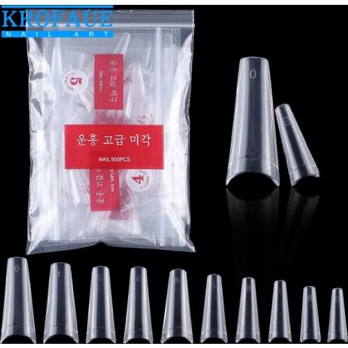 Artificial Fake Nail Tips Coffin Press On Tips Manicure Accessories For Salon Nail Art False Nail Square 500pcs/pack