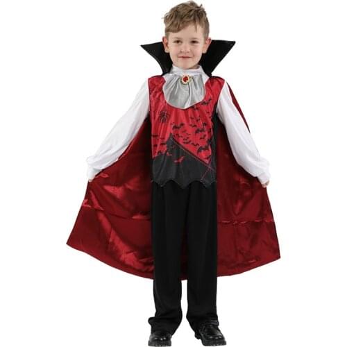 Boys carnival dracula vampire cosplay costume childs noble Vampire Clothing Kids Vampire Costumes Halloween Costume for kids