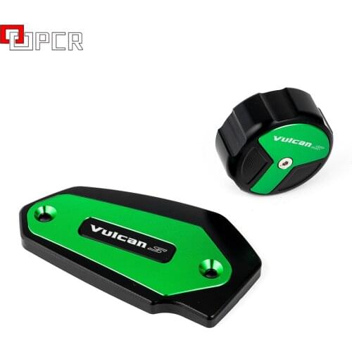 Front & Rear Brake Fluid Cap Master Cylinder Reservoir Cover For Kawasaki VN650 Vulcan S 650 EN650 2015-2017 2018 2019 2020 2021