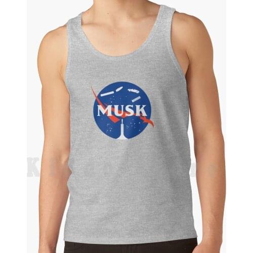 Musk-Insignia tank tops vest sleeveless Elon Musk Tesla Spacex Falcon Falcon Heavy Big Falcon Rocket Apollo Space Dragon