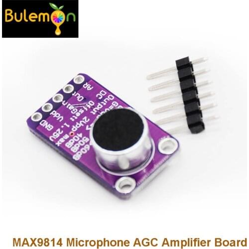 MAX9814 Microphone AGC Amplifier Board Module Auto Gain Control for Arduino Programmable Attack and Release Ratio Low THD