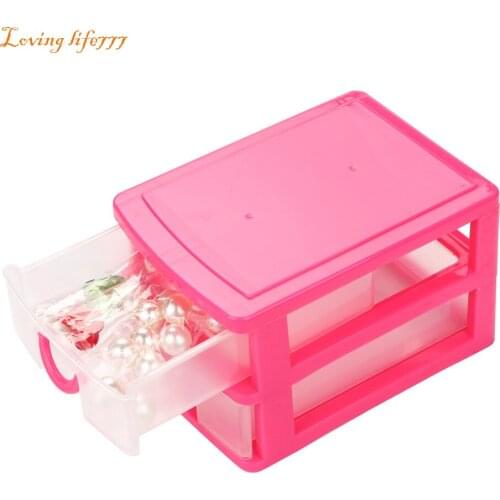 Cute Desktop Storage Boxes Cosmetic Storage Drawer Jewelry Storage Boxe Desktop Organizer Makeup Sundries Storage Case #LR3