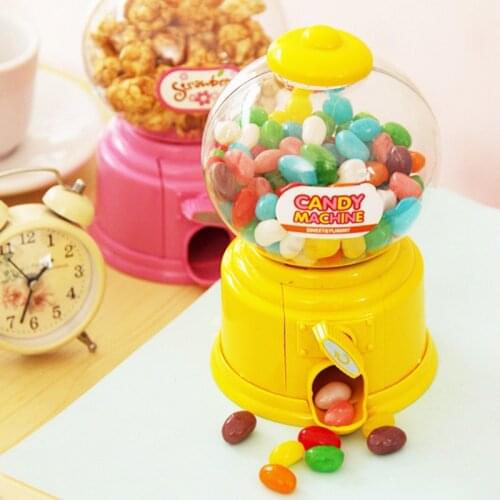 Cute Sweet Mini Candy Machine Bubble Gumball Dispenser Coin Bank Kids Toys Children Gift XHC88