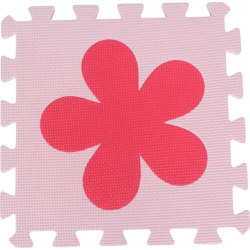 10pcs EVA Foam Puzzle Play Mats Installa and Remove Convenient Simple Kids Interlocking Exercise Floor Pads Red Pink