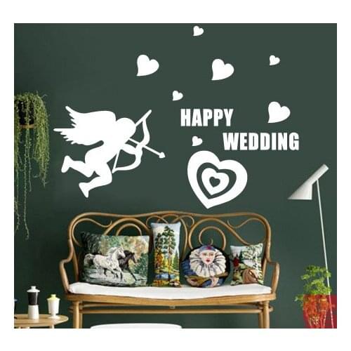 Stickers for skateboard Valentines Day Wedding In The New Stickers Paste Paste Paper-cut Window Glass Window Wall Post Cupid