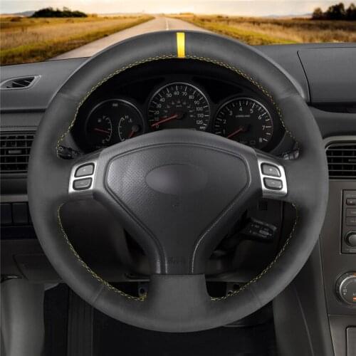 DIY Anti-Slip Wear-Resistant Steering Wheel Cover For Subaru Forester Outback Legacy 2005-2007 Car Interior Decoration