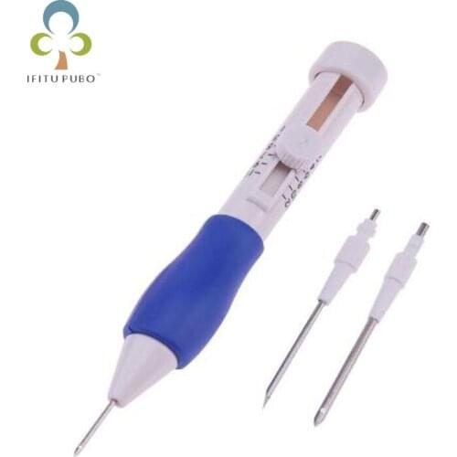 1 set Punch Needle Set 3 Needles 2 Threaders Craft Tool DIY Embroidery Punch 1.3mm 1.6mm 2.2mm Needles Hand Sewing Tool ZXH