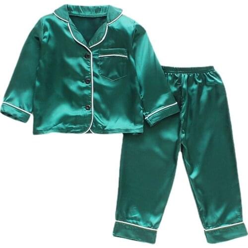 New Children Pajamas Set Spring Autumn Baby Boys Girls Clothes Casual Long Sleeve Sleepwear Kids Cotton Shirt Pants 2Pcs/sets
