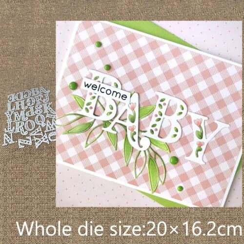 New Design Craft Metal stencil mold Cutting Dies 26pcs upper case letter scrapbook die cuts Album Paper Card Craft Embossing