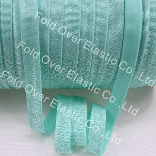 3/8" Solid No Fold Elastic 50yards DIY Headband Hair Accessories 314 Aqua Free Shipping Hot Sale