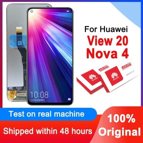 Original 6.4" Display For Huawei Honor V20 LCD / View 20 Display Touch Screen Digitizer Assembly For Huawei Nova 4 LCD PaneL