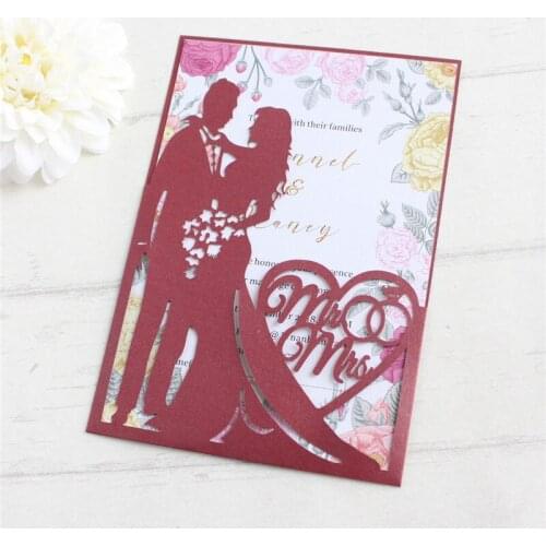 Gold foil invitation for wedding birthday customized printing bridal wedding card 50pcs/lot