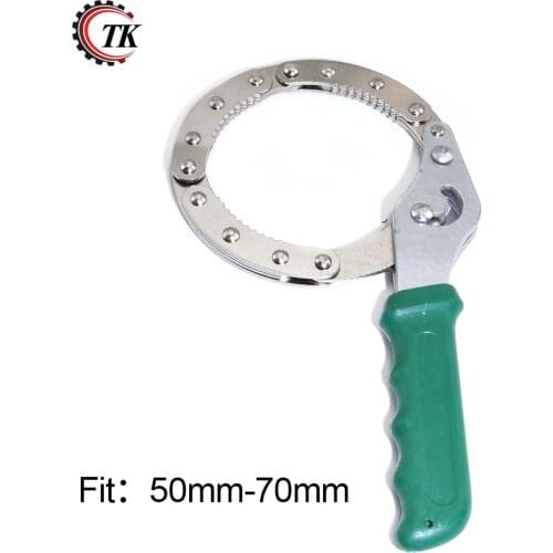 Transkoot Adjustable Oil Filter Wrench Universal Handcuff Style Remover Tool Spanner Non-slip Fit Pipe Fitting and Oil Filter