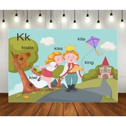 Photo Studio Props Photography Backdrop Cartoon Koala Kiss Kiwi King Kite Vinyl Background Kids Birthday Party Decoration