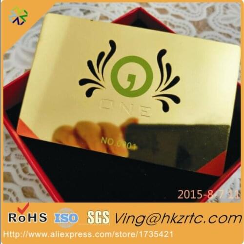 Luxury cards!both side gold effect custom special gold metal business cards printing