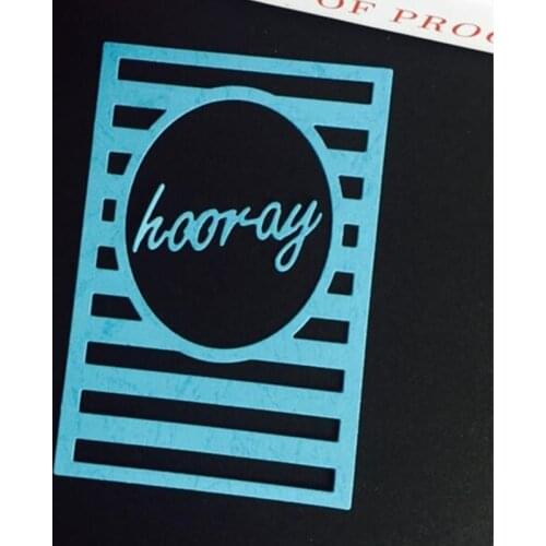 SCD770 Hooray Metal Cutting Dies For Scrapbooking Stencils DIY Album Cards Decoration Embossing Folder Die Cuts Template New