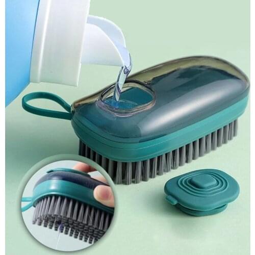 Kitchen Cleaning Brushs 3 In 1 with Removable Brush Sponge Dispenser Dishwashing Brush Shoe and Laundry Brush Cleaning tools