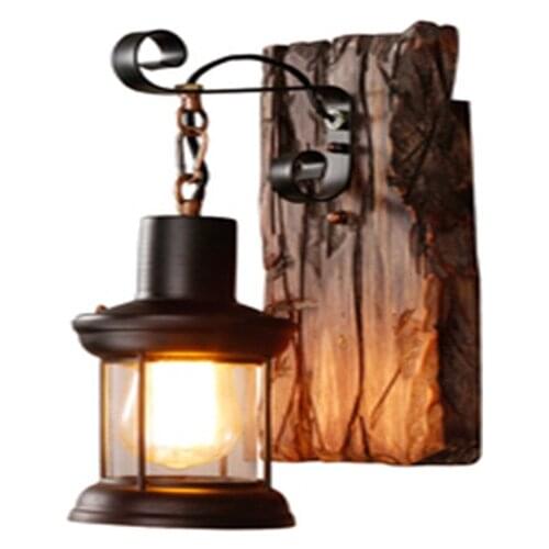 Nordic Retro Industrial Wood wall lamp luces led decoracion dormitorio wall mounted lights wall light Bar Coffee Shop home Hotel